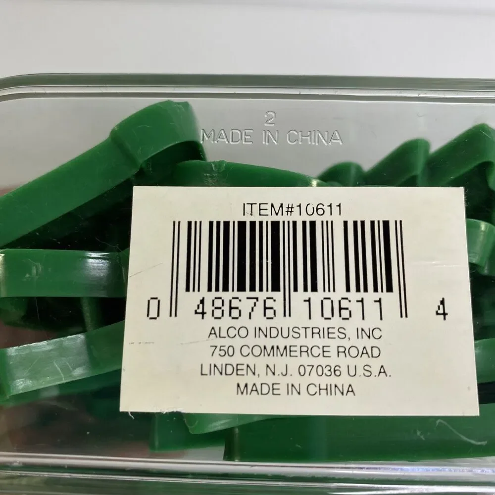 10 Vintage Christmas Cookie Cutters Green Plastic W/‎ Case Santa Angel Tree Bell
